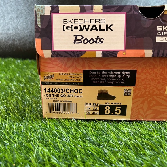 Skechers On The Go Joy Ankle Boots Faux Fur Trim Comfort Cozy Brown Womens 8.5 - Picture 12 of 12